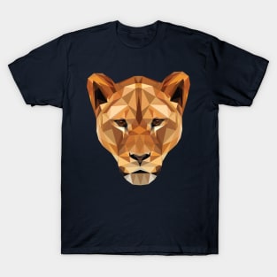 Geometrical Lioness Head T-Shirt